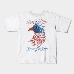 Land of the free because of the brave Kids T-Shirt